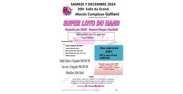 SUPER LOTO DU HAND 07 DECEMBRE 2024 20H